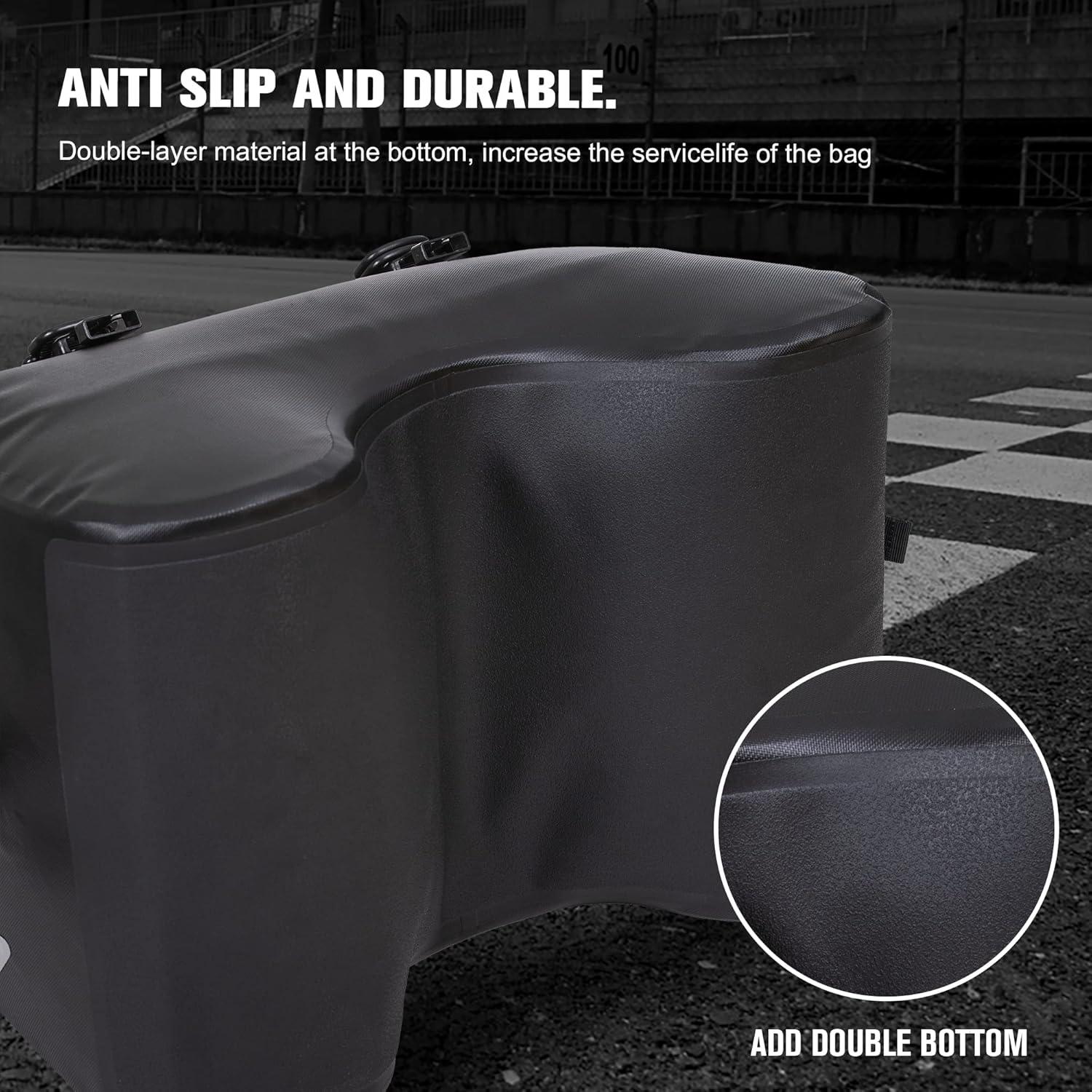 imageWILD HEART Dry Motorcycle Tail bag 70L50L With Rope Straps and Inner Pocket Waterproof PVC 500D for TravelMotorcycle and so onBlack TPU