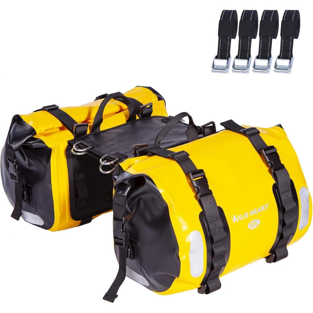 imageWILD HEART Waterproof bag Motorcycle saddlebags 40L Tank bag Motor Side bagsyellow