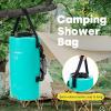 WILD HEART Camping Shower 22L/ 12L Portable Shower for Camping with Pressure Foot Pump and Hose – Solar Shower Bag Backpack for Camping, Road Trip & Outdoor Use(12L Turquoise)