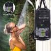 WILD HEART Camping Shower 22L/ 12L Portable Shower for Camping with Pressure Foot Pump and Hose – Solar Shower Bag Backpack for Camping, Road Trip & Outdoor Use(Black)