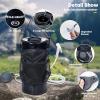 WILD HEART Camping Shower 22L/ 12L Portable Shower for Camping with Pressure Foot Pump and Hose – Solar Shower Bag Backpack for Camping, Road Trip & Outdoor Use(12 Black)