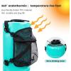 WILD HEART Camping Shower 22L/ 12L Portable Shower for Camping with Pressure Foot Pump and Hose – Solar Shower Bag Backpack for Camping, Road Trip & Outdoor Use(12L Turquoise)