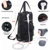 WILD HEART Camping Shower 22L/ 12L Portable Shower for Camping with Pressure Foot Pump and Hose – Solar Shower Bag Backpack for Camping, Road Trip & Outdoor Use(Black)
