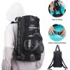 WILD HEART Camping Shower 22L/ 12L Portable Shower for Camping with Pressure Foot Pump and Hose – Solar Shower Bag Backpack for Camping, Road Trip & Outdoor Use(Black)
