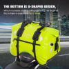 WILD HEART Dry Motorcycle Tail bag 70L/50L With Rope Straps and Inner Pocket Waterproof PVC 500D for Travel,Motorcycle and so on(50L fluorescent green)