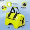 WILD HEART Dry Motorcycle Tail bag 70L/50L With Rope Straps and Inner Pocket Waterproof PVC 500D for Travel,Motorcycle and so on(50L fluorescent green)