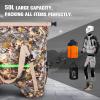WILD HEART Dry Motorcycle Tail bag 70L/50L With Rope Straps and Inner Pocket Waterproof PVC 500D for Travel,Motorcycle and so on(Autumn leaves)
