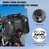 WILD HEART Dry Motorcycle Tail bag 70L/50L With Rope Straps and Inner Pocket Waterproof PVC 500D for Travel,Motorcycle and so on(Black TPU)