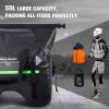 WILD HEART Dry Motorcycle Tail bag 70L/50L With Rope Straps and Inner Pocket Waterproof PVC 500D for Travel,Motorcycle and so on(Black TPU)