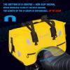 WILD HEART Dry Motorcycle Tail bag 70L/50L With Rope Straps and Inner Pocket Waterproof PVC 500D for Travel,Motorcycle and so on(yellow)