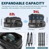 WILD HEART Motorcycle Tail Bag Hard Shell with Expandable Capacity 24L-34L Waterproof Wear-Resistant Hold Helmet Rear Seat Bag