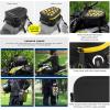 WILD HEART Motorcycle Tail Bag/Tank Bag Waterproof Multifunctional Rear Seat Luggage Saddle Bags For motorbike (Rope Black)(Hollow black yellow)