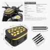 WILD HEART Motorcycle Tail Bag/Tank Bag Waterproof Multifunctional Rear Seat Luggage Saddle Bags For motorbike (Rope Black)(Hollow black yellow)