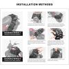 WILD HEART Motorcycle Tank Mount Base for Fuel Tank Bag/Saddle Bag/Tail Bag/Seat Bag/Walkie Talkie Motorcycle Accessory (Motorcycle Tailstock Expansion(tailstock expansion)