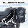 WILD HEART Motorcycle side bag stainless steel suspension waterproof bag Saddlebags 20L/25L waterproof Pianner Bag wear-resistant general-purpose Bike accessories (Black, 25L One Pack)(Black TPU)