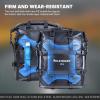 WILD HEART Motorcycle side bag stainless steel suspension waterproof bag Saddlebags 20L/25L waterproof Pianner Bag wear-resistant general-purpose Bike accessories (Black, 25L One Pack)(Black)
