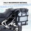 WILD HEART Motorcycle side bag stainless steel suspension waterproof bag Saddlebags 20L/25L waterproof Pianner Bag wear-resistant general-purpose Bike accessories (Black, 25L One Pack)(Grey)