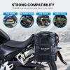 WILD HEART Motorcycle side bag stainless steel suspension waterproof bag Saddlebags 20L/25L waterproof Pianner Bag wear-resistant general-purpose Bike accessories (Black, 25L One Pack)(Black)
