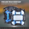 WILD HEART Motorcycle side bag stainless steel suspension waterproof bag Saddlebags 20L/25L waterproof Pianner Bag wear-resistant general-purpose Bike accessories (Black, 25L One Pack)(Grey)