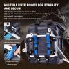 WILD HEART Motorcycle side bag stainless steel suspension waterproof bag Saddlebags 20L/25L waterproof Pianner Bag wear-resistant general-purpose Bike accessories (Black, 25L One Pack)(Black TPU)