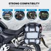 WILD HEART Motorcycle side bag stainless steel suspension waterproof bag Saddlebags 20L/25L waterproof Pianner Bag wear-resistant general-purpose Bike accessories (Black, 25L One Pack)(Grey)