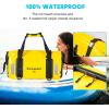 WILD HEART Waterproof Bag Duffel Bag 20L 30L 40L with Welded Seams Shoulder Straps, Mesh Pocket for Kayaking, Camping, Boating,Bicycle,Motorcycle(Yellow)