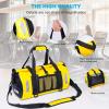 WILD HEART Waterproof Bag Duffel Bag 20L 30L 40L with Welded Seams Shoulder Straps, Mesh Pocket for Kayaking, Camping, Boating,Bicycle,Motorcycle(Yellow)