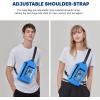 WILD HEART Waterproof Chest Sling Bag Pouch Fashion Diving Swimming Pool Beach Underwater Pouch Case Fully Waterproof Sea Fishing Diving Large Capacity Lightweight Bag(blue)
