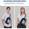 WILD HEART Waterproof Chest Sling Bag Pouch Fashion Diving Swimming Pool Beach Underwater Pouch Case Fully Waterproof Sea Fishing Diving Large Capacity Lightweight Bag(blak)