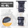 WILD HEART Waterproof Crash Bar Bags 6L/8L/15L Motorcycle Bag used as Motorcycle Luggage Sissy Bar Back Seat Saddle Rack Rear Fender Pouch Dirt Bike Gear Side Tool Bag Pack for moto ATV(6L TPU black)