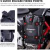WILD HEART Waterproof Crash Bar Bags 6L/8L/15L Motorcycle Bag used as Motorcycle Luggage Sissy Bar Back Seat Saddle Rack Rear Fender Pouch Dirt Bike Gear Side Tool Bag Pack for moto ATV(6L PVC black)