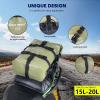 WILD HEART Waterproof Crash Bar Bags 6L/8L/15L Motorcycle Bag used as Motorcycle Luggage Sissy Bar Back Seat Saddle Rack Rear Fender Pouch Dirt Bike Gear Side Tool Bag Pack for moto ATV(15L PVC olive-green)