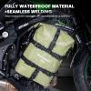 WILD HEART Waterproof Crash Bar Bags 6L/8L/15L Motorcycle Bag used as Motorcycle Luggage Sissy Bar Back Seat Saddle Rack Rear Fender Pouch Dirt Bike Gear Side Tool Bag Pack for moto ATV(15L PVC olive-green)