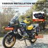 WILD HEART Waterproof Crash Bar Bags 6L/8L/15L Motorcycle Bag used as Motorcycle Luggage Sissy Bar Back Seat Saddle Rack Rear Fender Pouch Dirt Bike Gear Side Tool Bag Pack for moto ATV(6L TPU black)