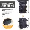 WILD HEART Waterproof Crash Bar Bags 6L/8L/15L Motorcycle Bag used as Motorcycle Luggage Sissy Bar Back Seat Saddle Rack Rear Fender Pouch Dirt Bike Gear Side Tool Bag Pack for moto ATV(black)