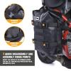WILD HEART Waterproof Crash Bar Bags 6L/8L/15L Motorcycle Bag used as Motorcycle Luggage Sissy Bar Back Seat Saddle Rack Rear Fender Pouch Dirt Bike Gear Side Tool Bag Pack for moto ATV(black)