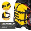 WILD HEART Waterproof Crash Bar Bags 6L/8L/15L Motorcycle Bag used as Motorcycle Luggage Sissy Bar Back Seat Saddle Rack Rear Fender Pouch Dirt Bike Gear Side Tool Bag Pack for moto ATV(8L yellow)