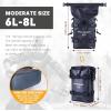 WILD HEART Waterproof Crash Bar Bags 6L/8L/15L Motorcycle Bag used as Motorcycle Luggage Sissy Bar Back Seat Saddle Rack Rear Fender Pouch Dirt Bike Gear Side Tool Bag Pack for moto ATV(6L PVC black)