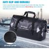 WILD HEART Waterproof Motorcycle Duffel Bag PVC500D Double-bottom With Rope Straps and Inner Pocket 40L 66L 100L for Kayaking, Camping, Boating,Motorcycle(100L Black)