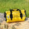 WILD HEART Waterproof Motorcycle Duffel Bag PVC500D Double-bottom With Rope Straps and Inner Pocket 40L 66L 100L for Kayaking, Camping, Boating,Motorcycle(40L Yellow)