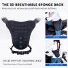 WILD HEART Waterproof Motorcycle Thigh Bag, Versatile Chest/Leg/Tool/Shoulder/Messenger/Waist Bag TPU with Rope for Outdoor Activities (Black)(Black)