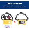 WILD HEART Waterproof Waist Bag IPX8 with Adjustable Waist belt Screen Touchable Dry Bag Double Inner Pocket for Swimming Diving Floating Rafting Boating(blue)