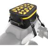 WILD HEART Motorcycle Tail Bag/Tank Bag Waterproof Multifunctional Rear Seat Luggage Saddle Bags For motorbike (Rope Black)(Hollow black yellow)