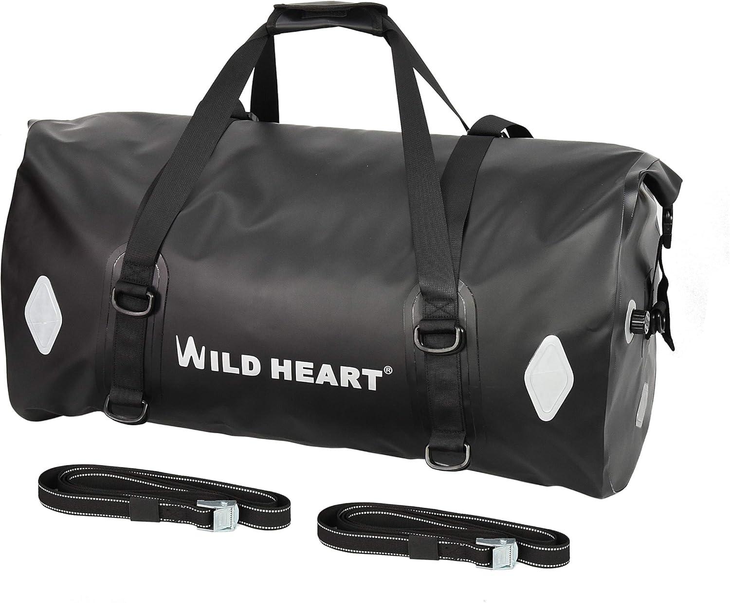 imageWaterproof Bag 55L 66L 77L Motorcycle Dry Duffel Bag for TravelMotorcycling CyclingHikingCamping 77L BlackBlack