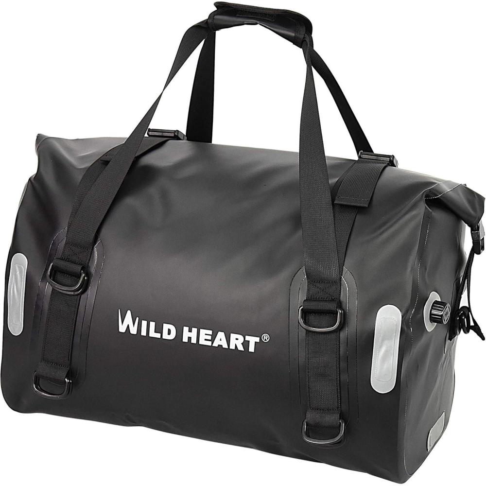 imageWaterproof Bag 55L 66L 77L Motorcycle Dry Duffel Bag for TravelMotorcycling CyclingHikingCamping 77L BlackBlack